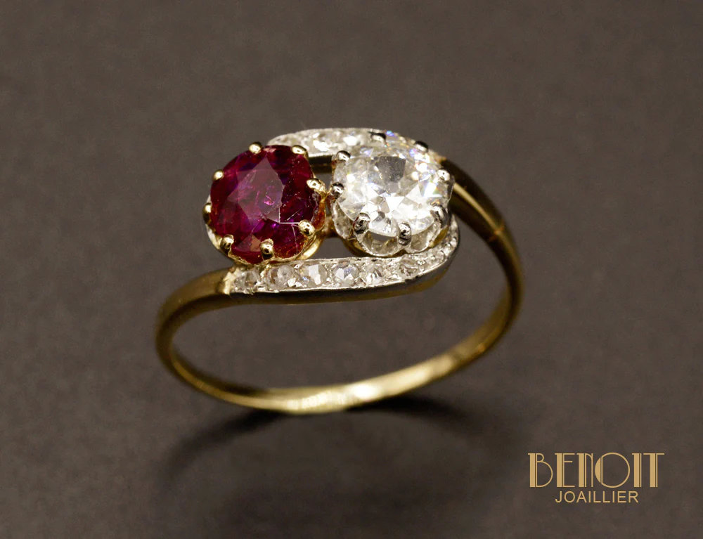 Toi et Moi Rubis et Diamant - Image 2