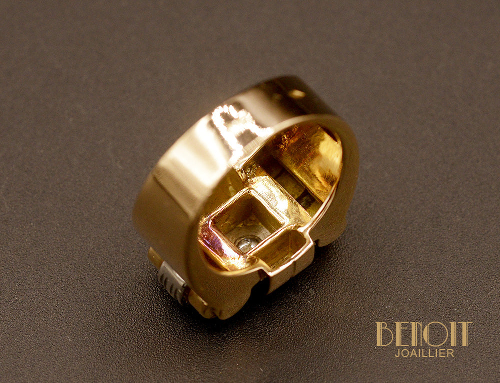 Bague Tank Or Rose et Diamants - Image 5