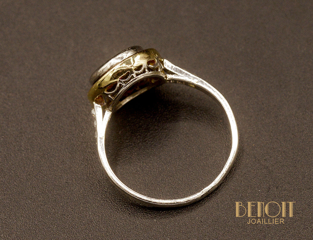 Bague Diamant Art Déco Entourage Calibré - Image 4