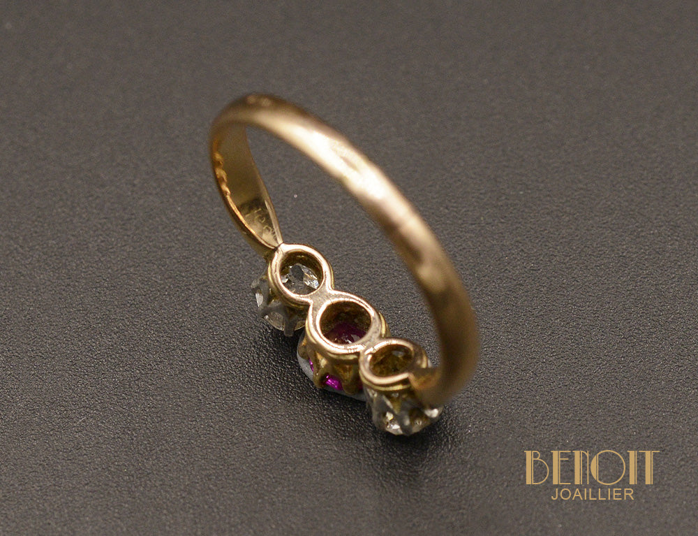 Trilogie Vintage Diamants et Rubis - Image 4
