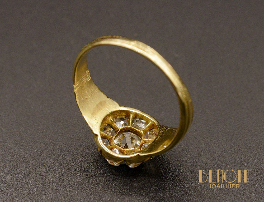 Bague ancienne Marguerite Diamants - Image 4