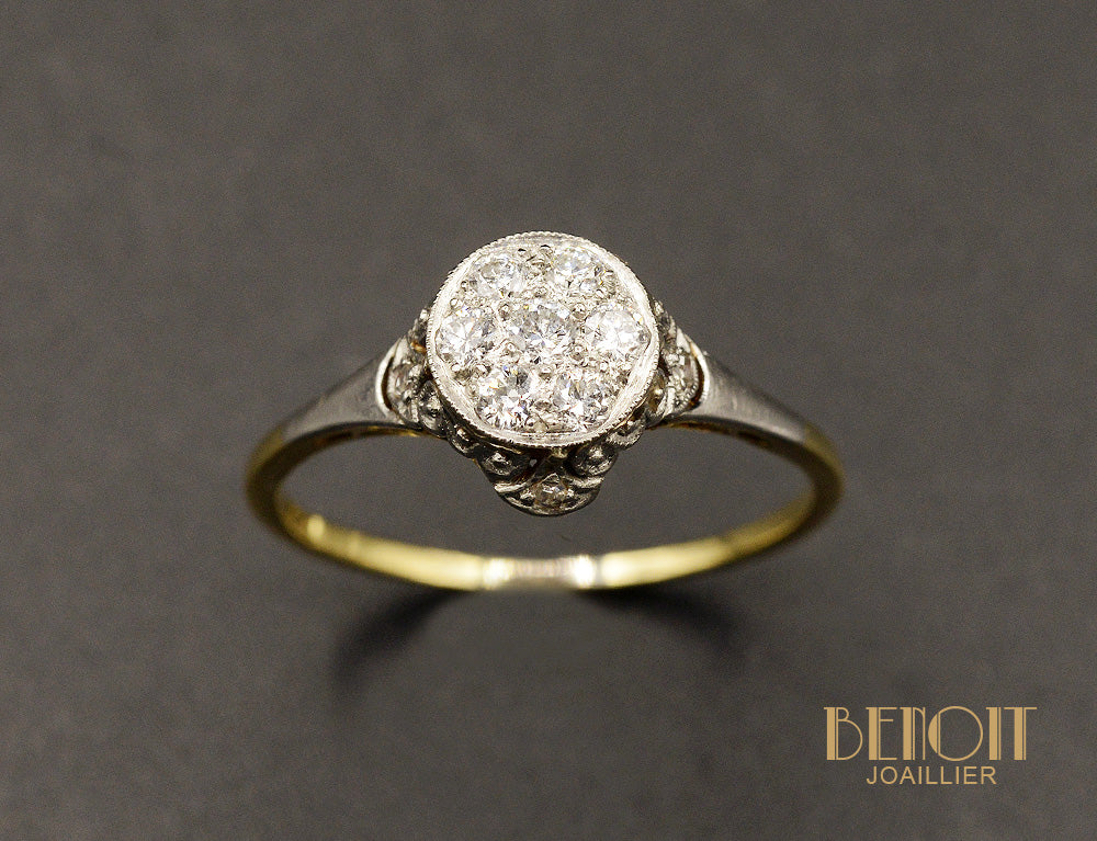 Bague Art Déco style Solitaire Diamants - Image 2