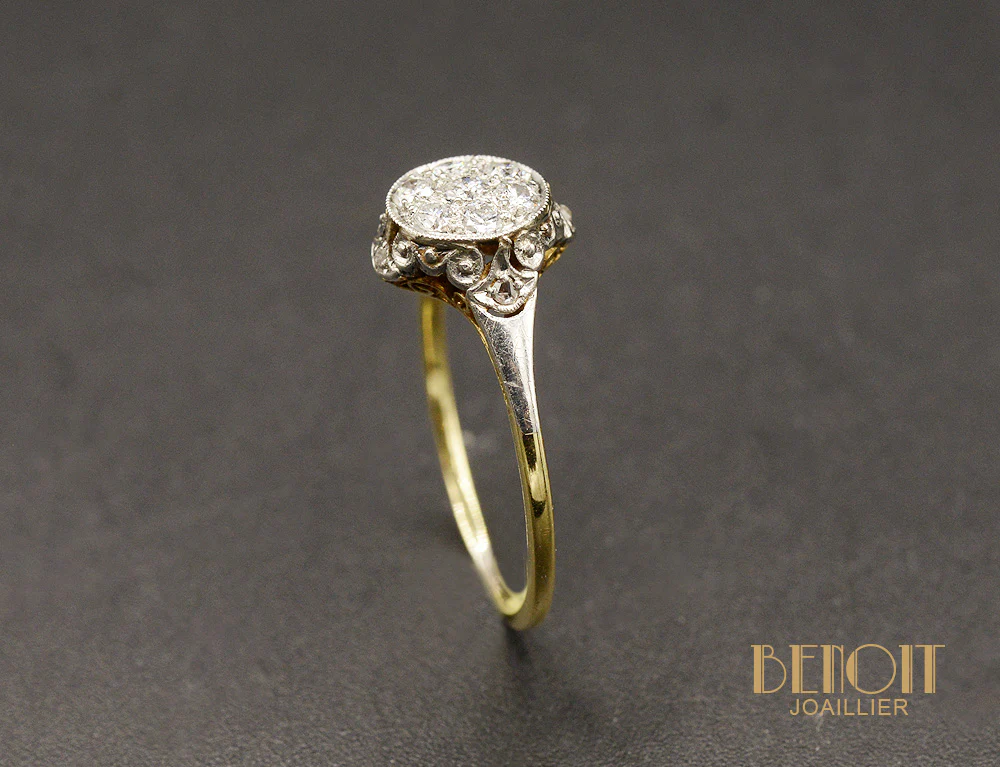 Bague Art Déco style Solitaire Diamants - Image 3