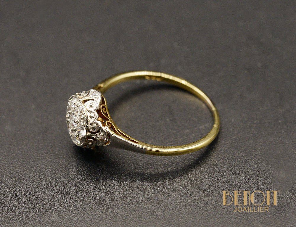Bague Art Déco style Solitaire Diamants - Image 4