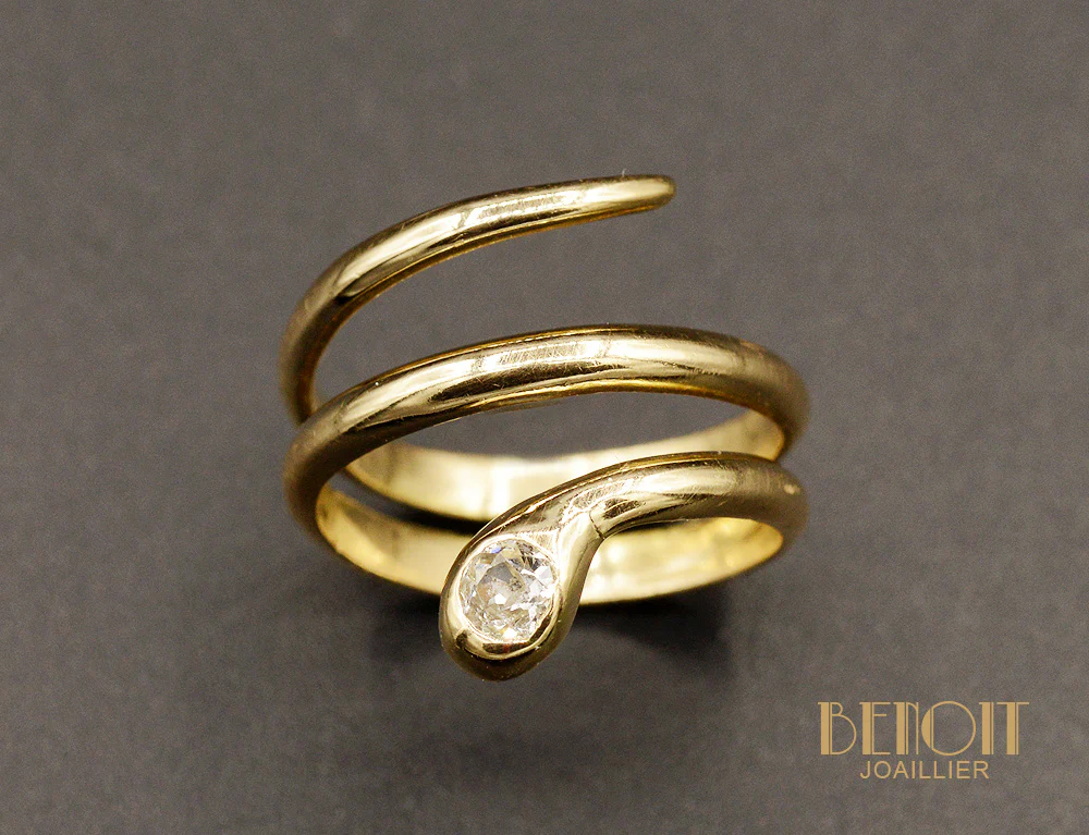 Bague Serpent Vintage Diamant - Image 2
