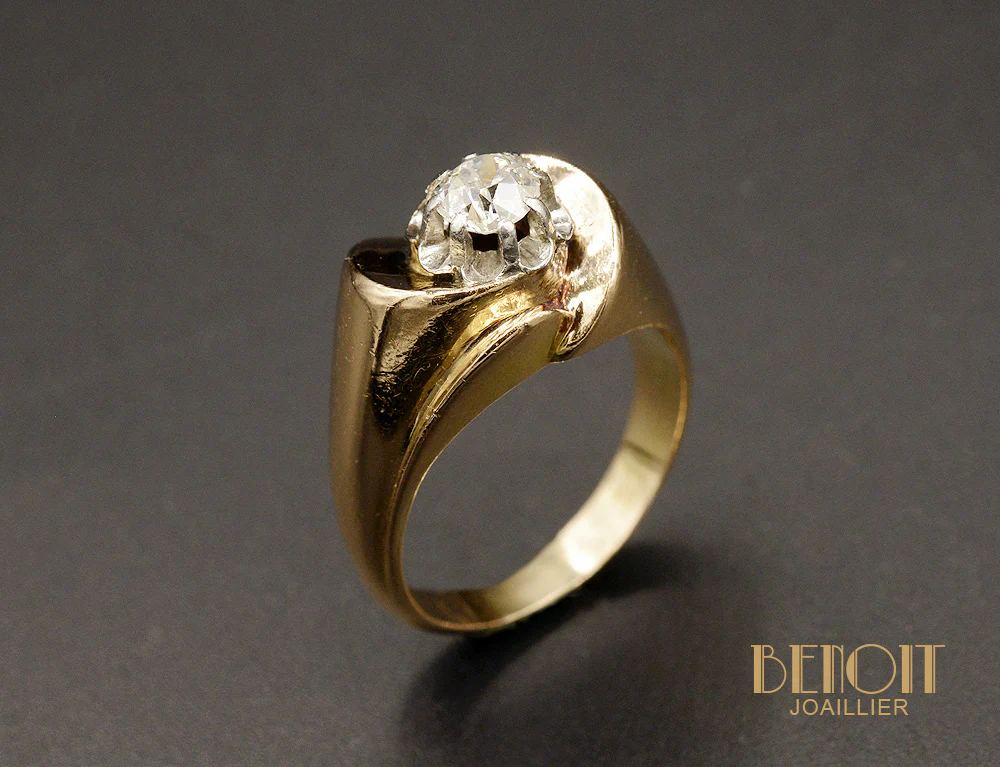 Chevalière Tank Tourbillon Diamant