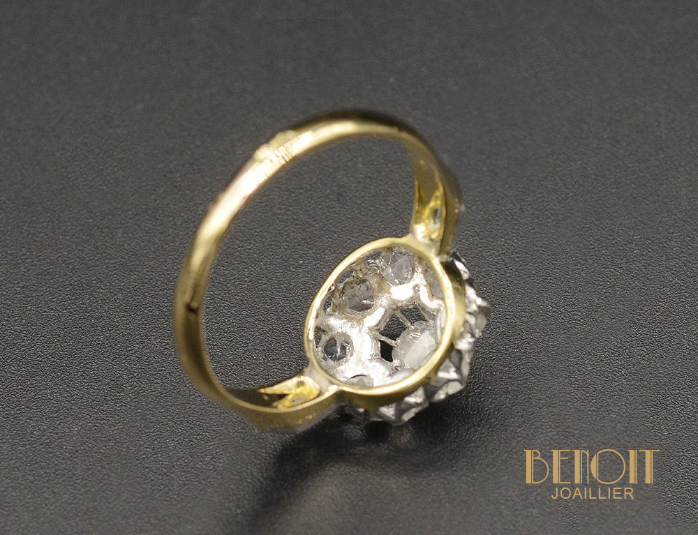 Bague Marguerite Diamants Taille Rose - Image 4