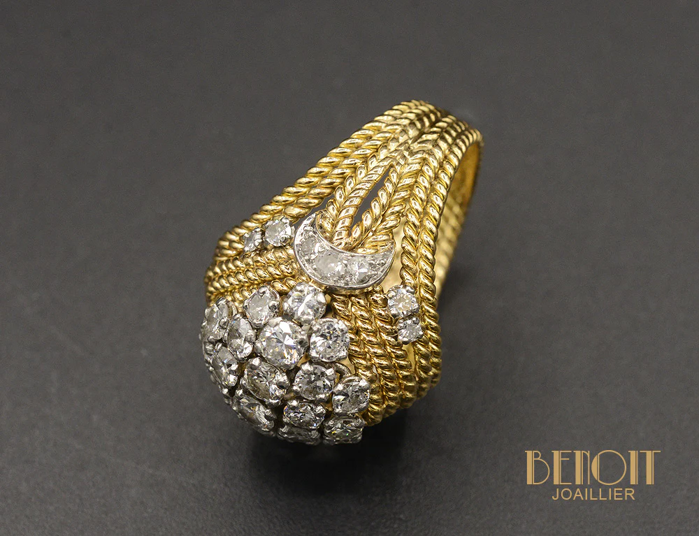 Bague Cocktail 1950 - Image 4