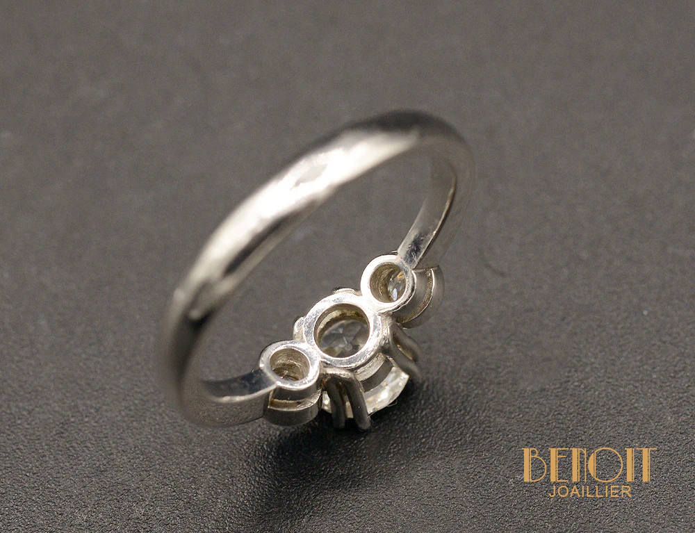 Solitaire en Platine Diamants - Image 4