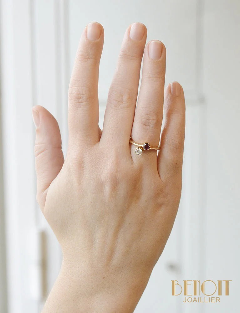 Toi et Moi Contemporain Diamant et Rubis - Image 5