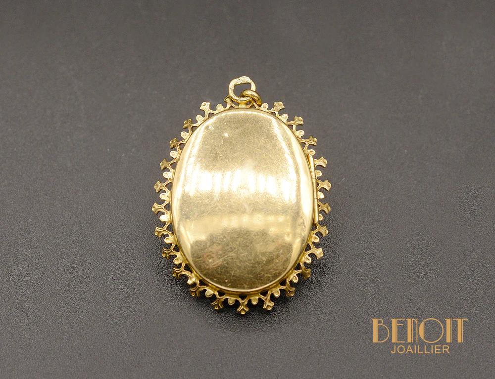 Pendentif Ouvrant Or Jaune et Perle Fine - Image 2