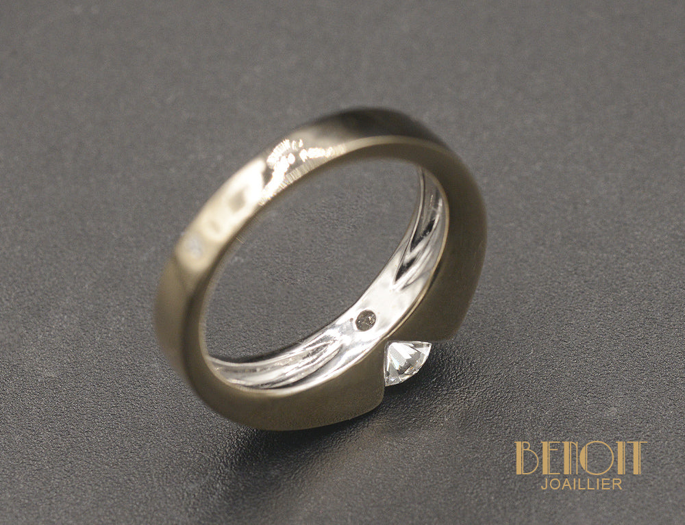 Bague Jonc Signée FRED Diamant ~0.50 ct - Image 4