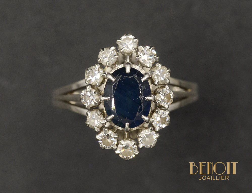 Marquise Saphir et Diamants - Image 5