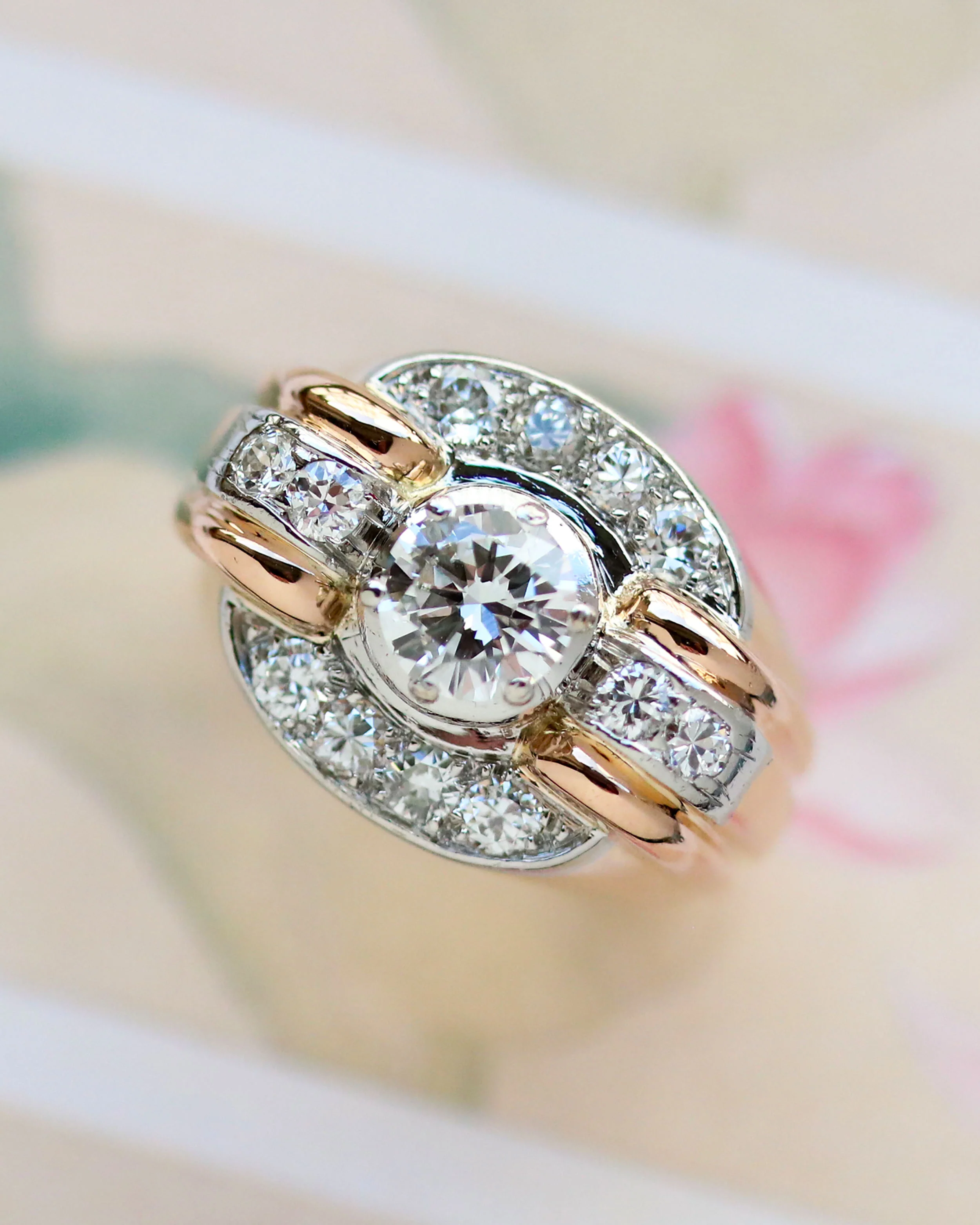 Bague Tank Diamants Or rose - Image 2