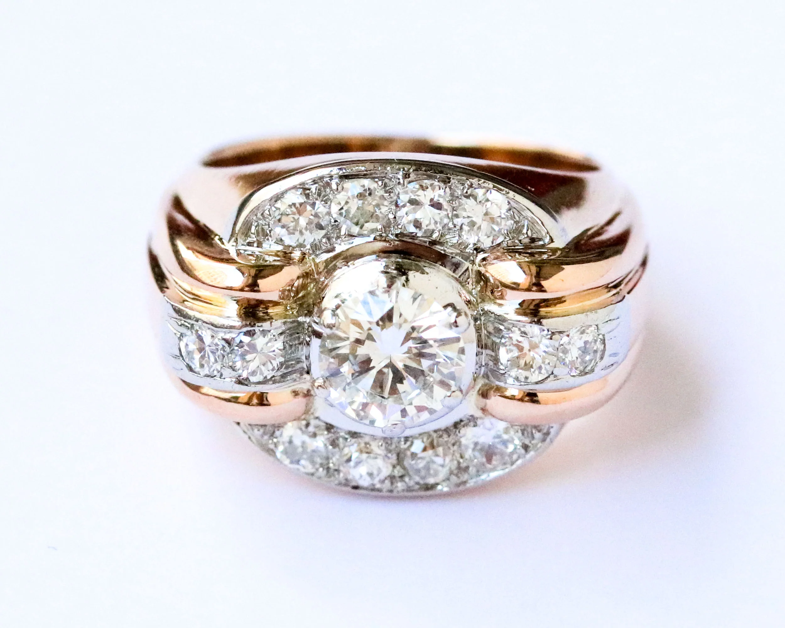 Bague Tank Diamants Or rose - Image 7
