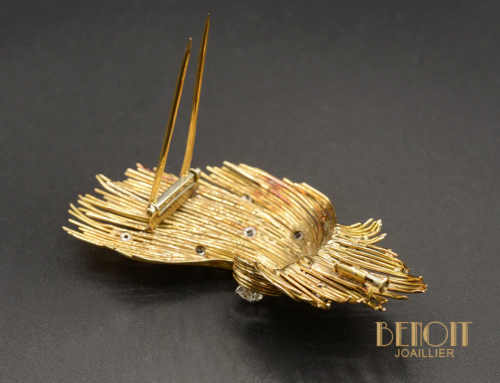 Broche 1950 Fils d'Or et Diamants - Image 5