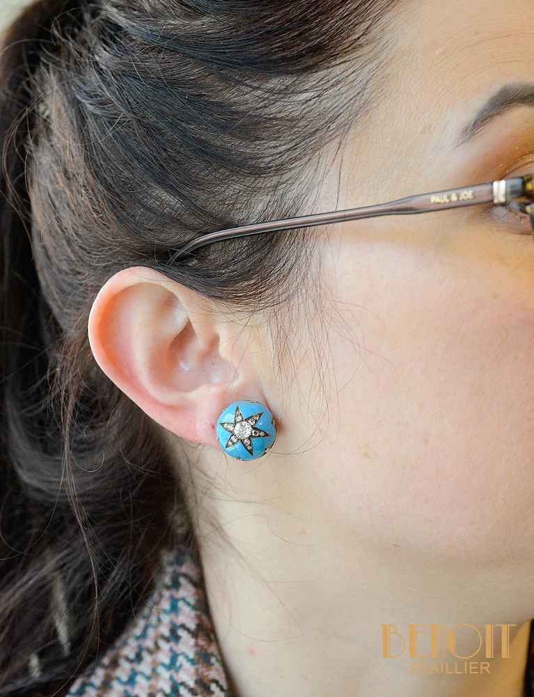 Boucles d'Oreilles Clip Email et Diamants - Image 5