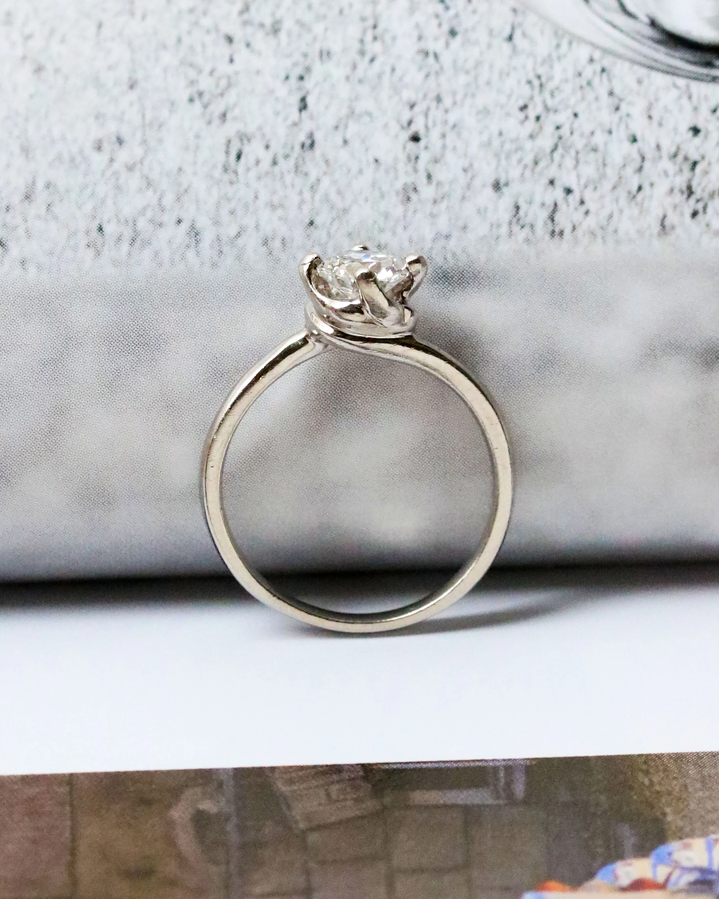 Solitaire Platine Diamant 0.50ct environ - Image 2