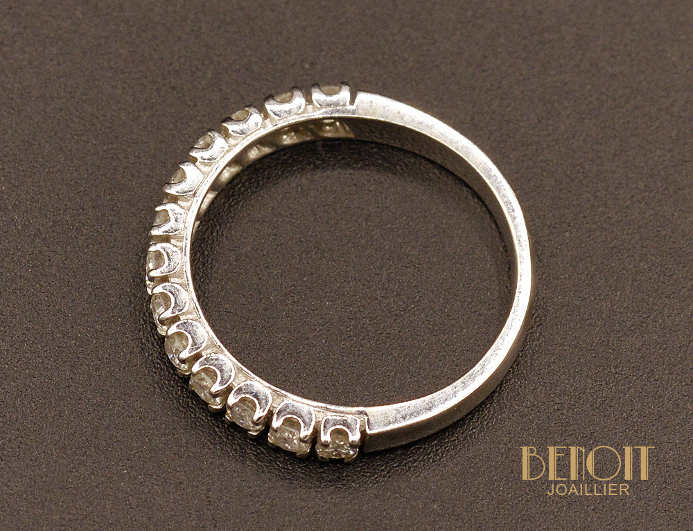 Demi-Alliance Diamants et Or Blanc - Image 4