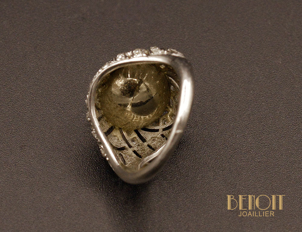 Bague Art Déco Dôme Perle - Image 5
