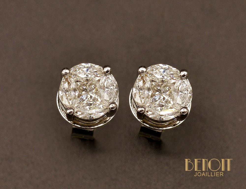 Puces d'Oreilles Diamants