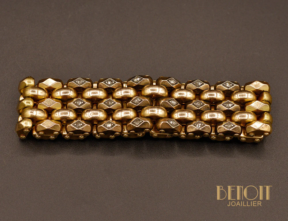 Bracelet Articulé en Or et Diamants - Image 3