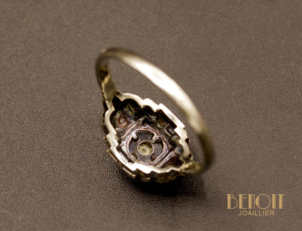 Bague Art Déco Diamants et Or - Image 5