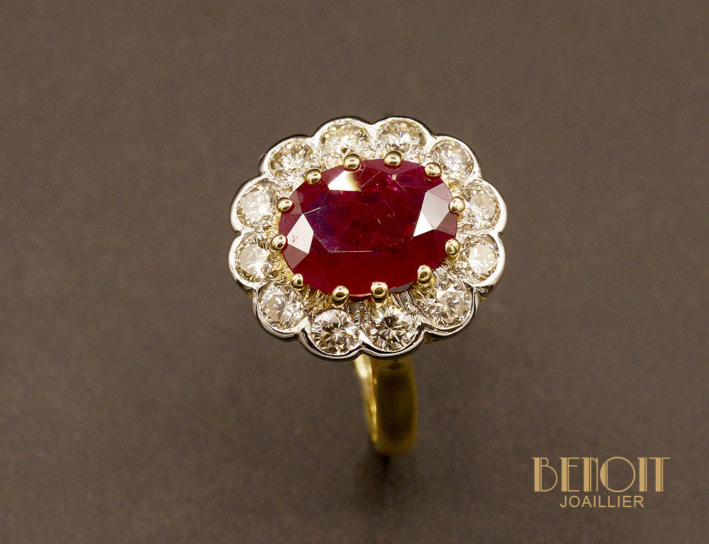 Bague Rubis Pompadour - Image 3