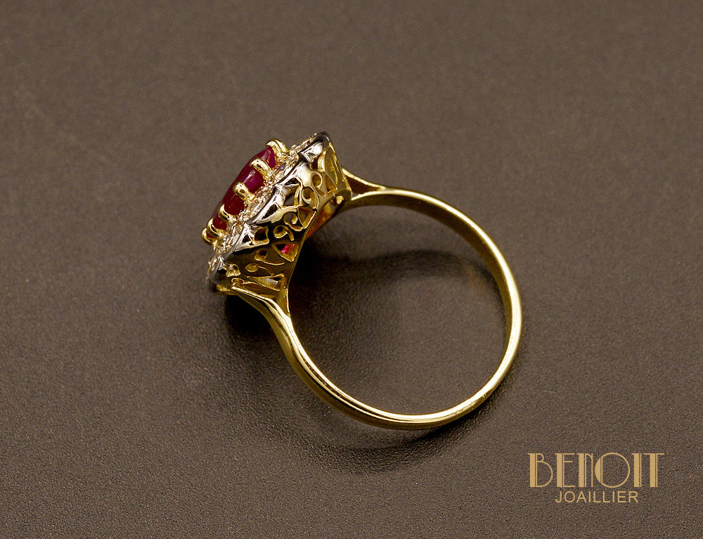 Bague Rubis Pompadour - Image 6