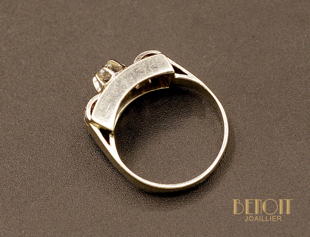 Bague Art Déco Diamants et Or - Image 4