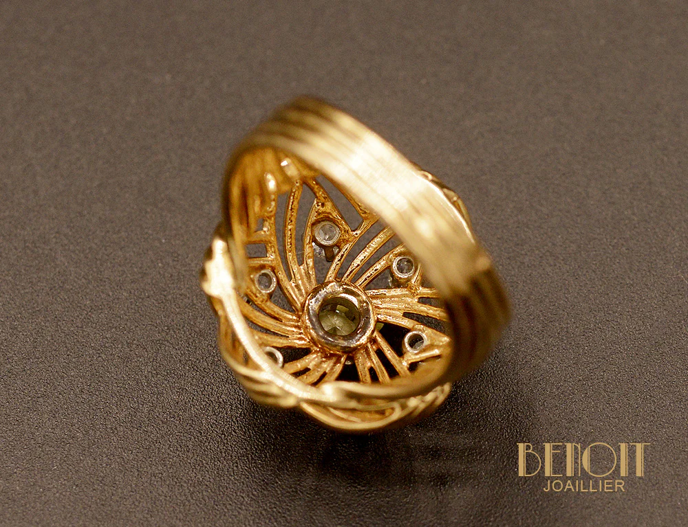 Bague Dôme 1950 Or et Diamants - Image 5