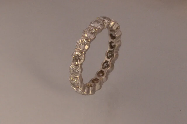 Alliance ancienne diamants 2,8 carat et or blanc - Image 3