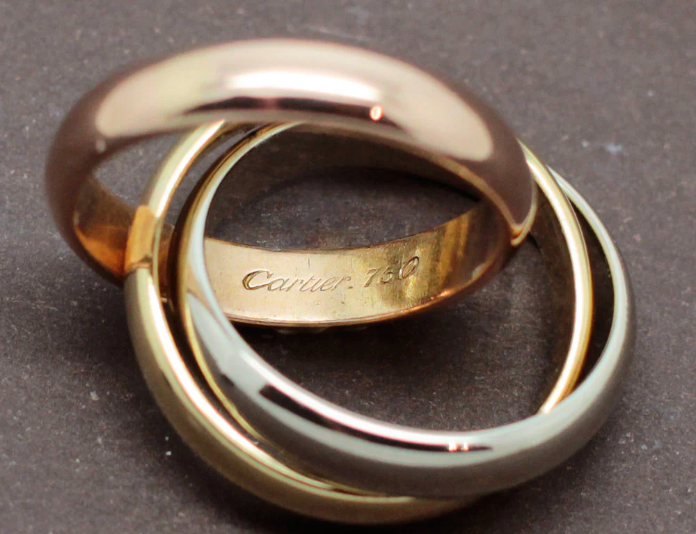 Alliance Cartier "Trinity Classique" 3 Ors Taille 45 - Image 3