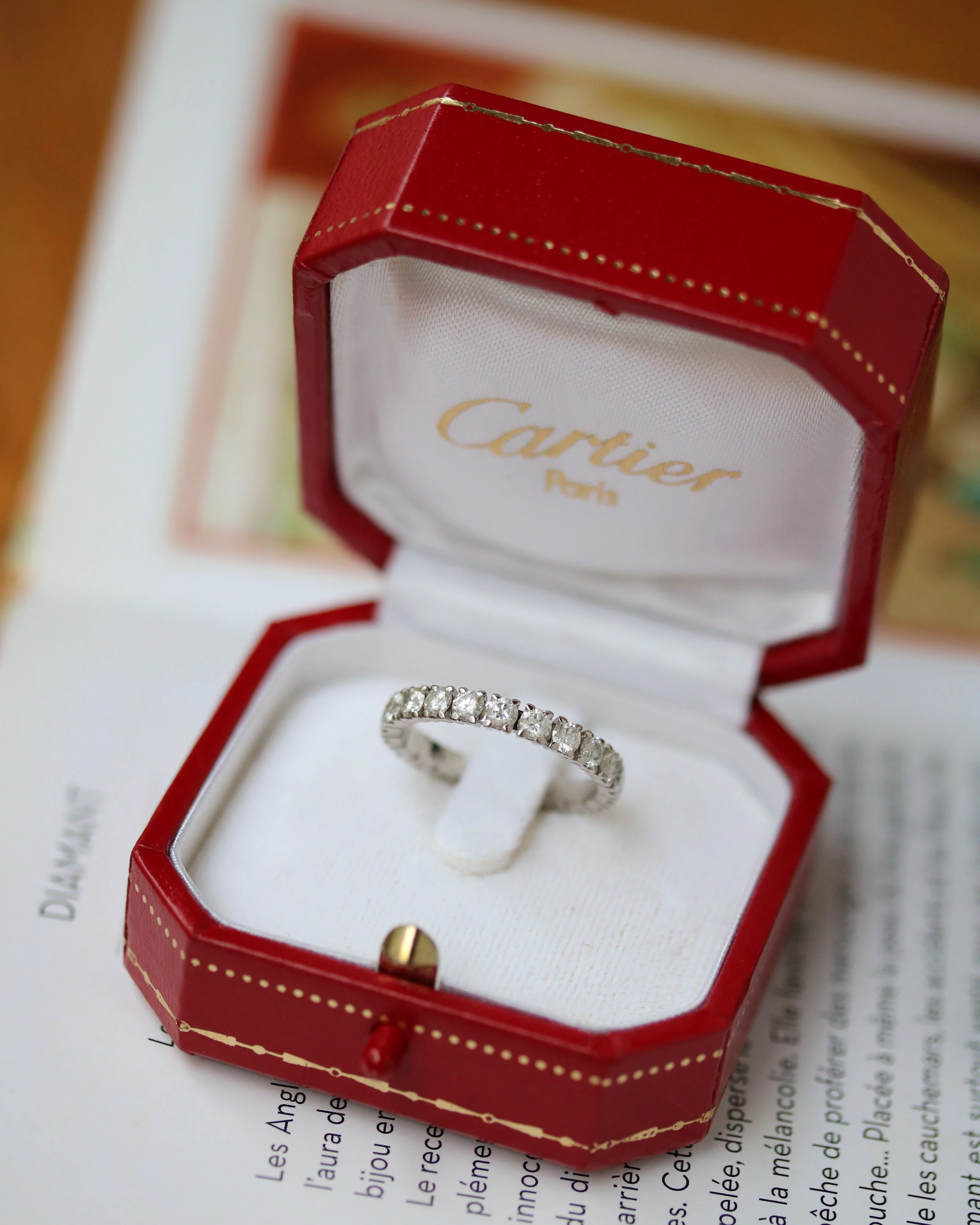 Alliance Destinée Diamants et Platine signée Cartier
