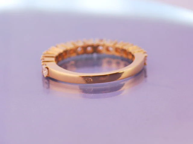 Alliance diamants or jaune 18k - Image 4