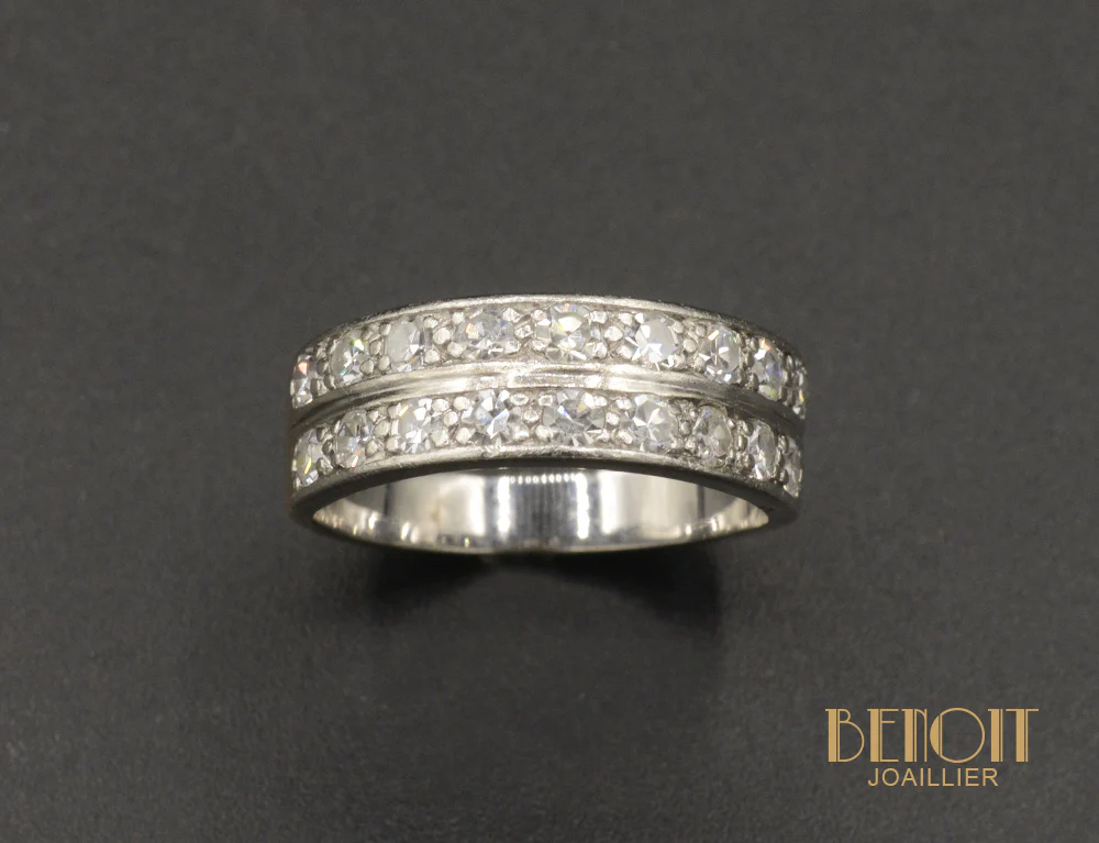 Demi Alliance Double Rang Diamants - Image 2
