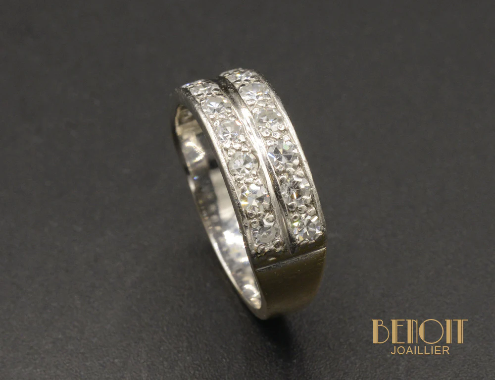 Demi Alliance Double Rang Diamants - Image 3