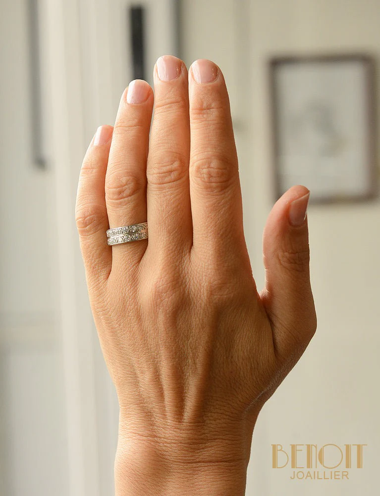 Demi Alliance Double Rang Diamants - Image 5
