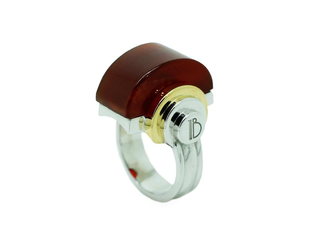 Création Benoit Joaillier : "Moderniste", La Bague Cornaline - Image 3