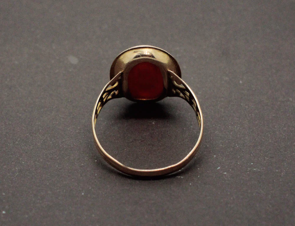 Bague 1900 Agate et Or - Image 4