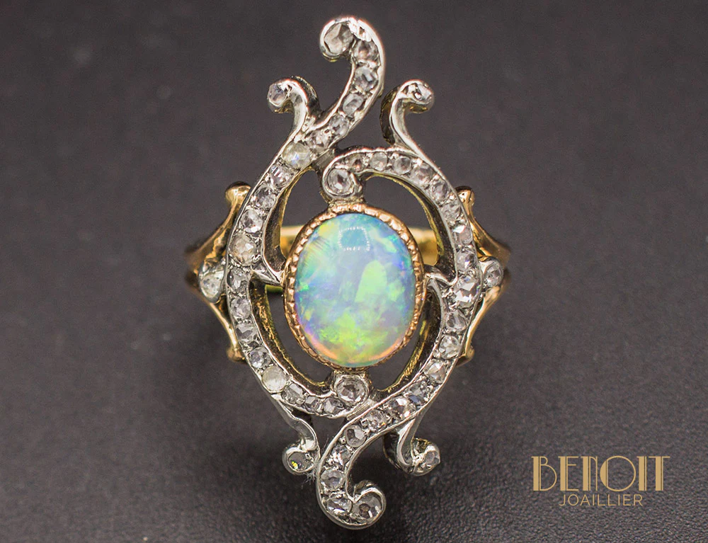 Bague 1900 Opale Diamants - Image 3