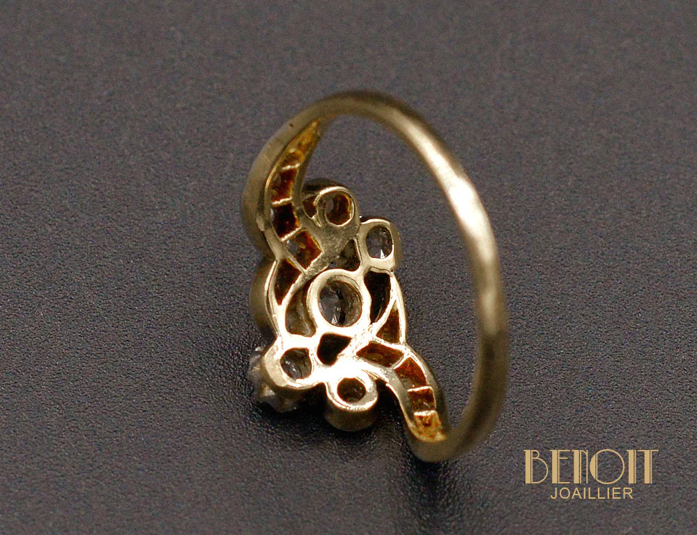 Bague Trilogie Diamants 1900 - Image 4