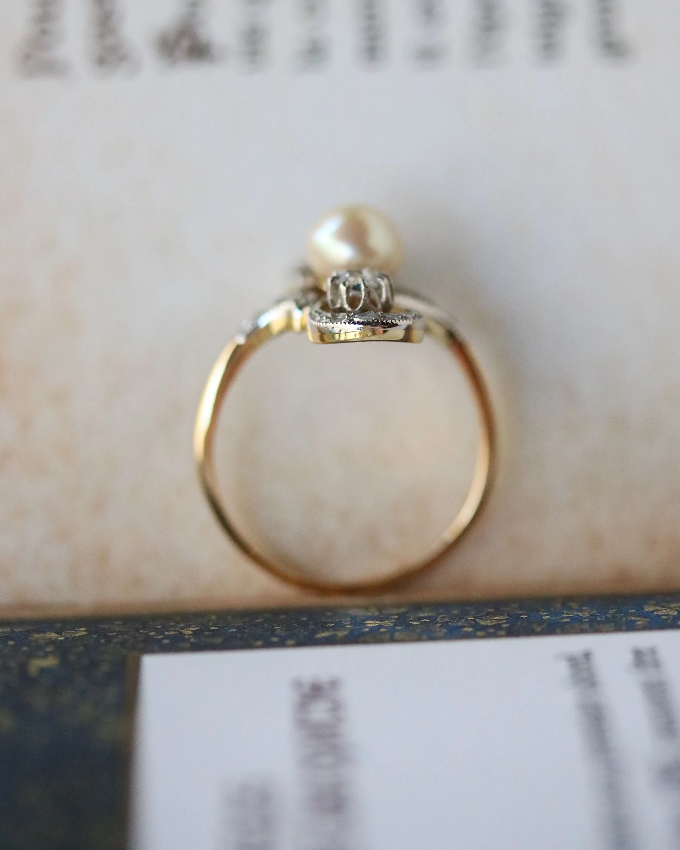 Bague 1900 Perle et Diamants - Image 4