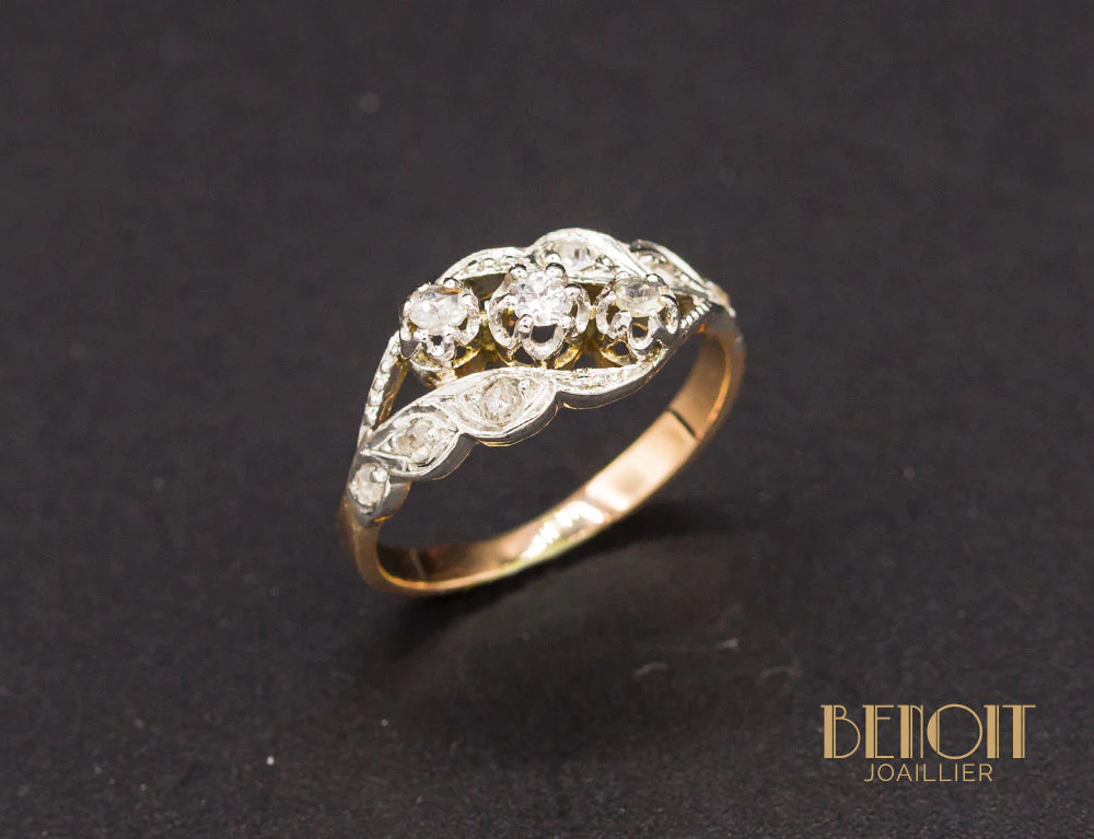 Bague 1900 Trilogie de Diamants