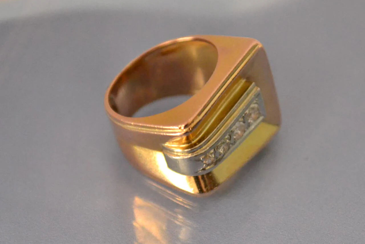Bague 1940 or et diamants - Image 2
