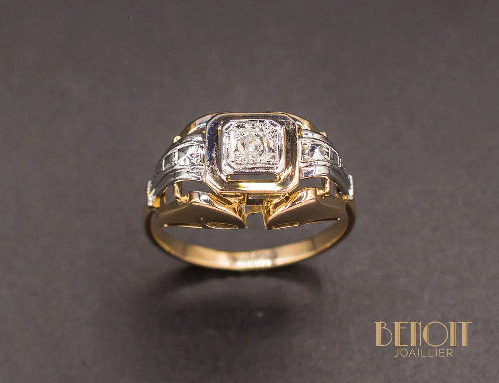 Bague Art Déco Diamant - Image 2