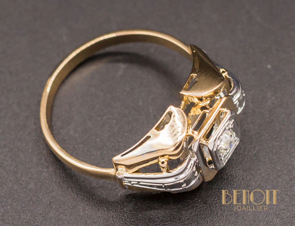 Bague Art Déco Diamant - Image 5