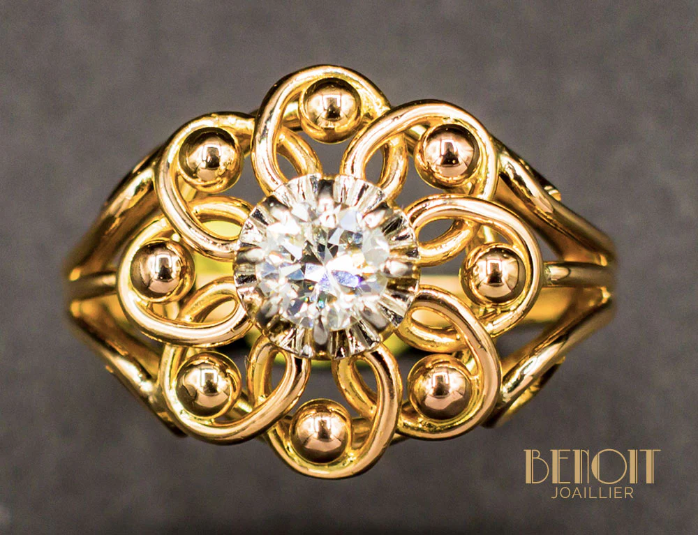 Bague 1950 Diamant - Image 3