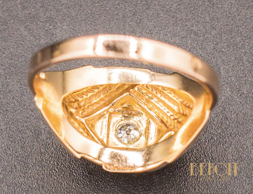 Bague 1950 Diamant Or Rose - Image 6
