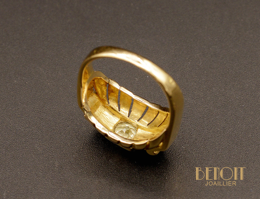 Bague 1950 en Or Jaune et Diamant - Image 5